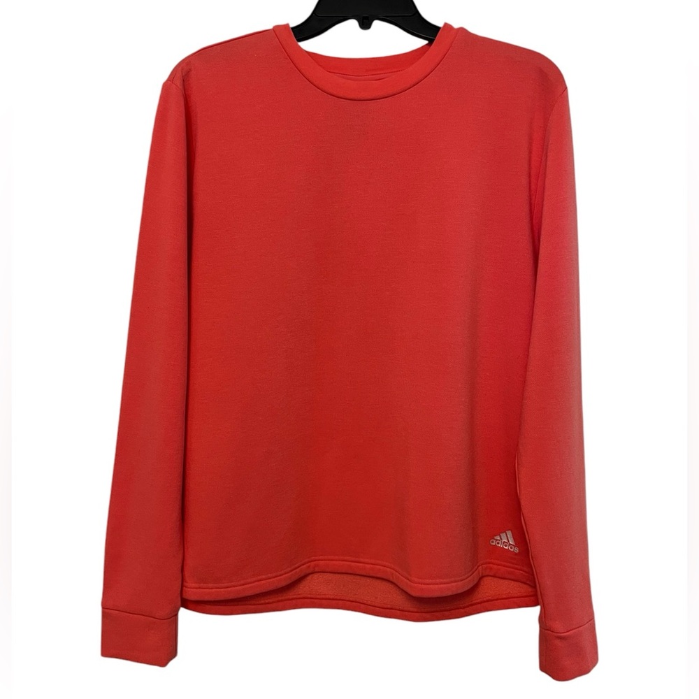Adidas Coral Fleece Lined Long Sleeve Crewneck Pullover Sweater (Size M)